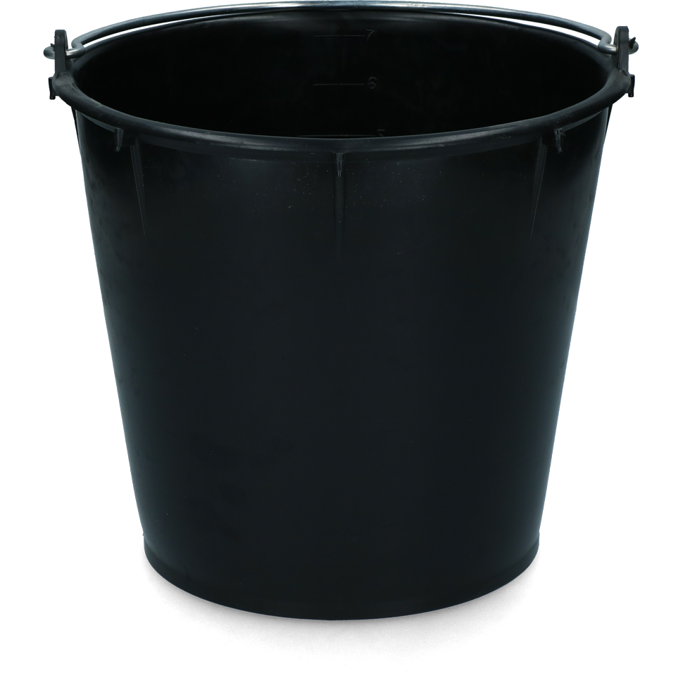 Bucket 7 l with handle black