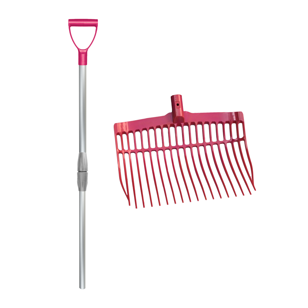 Shaving Fork plastic hot pink with alu. handle in a box