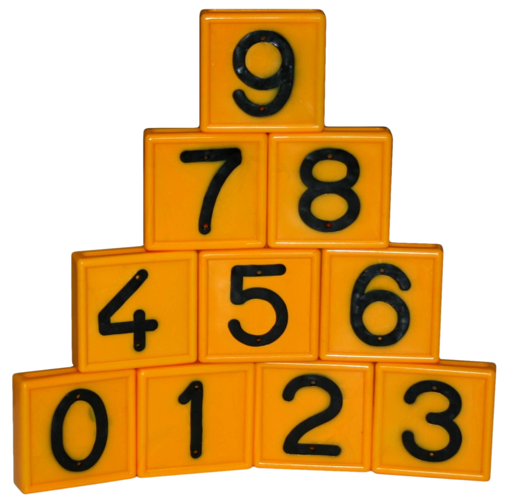 Cow belt marking number nr. 1 yellow 7