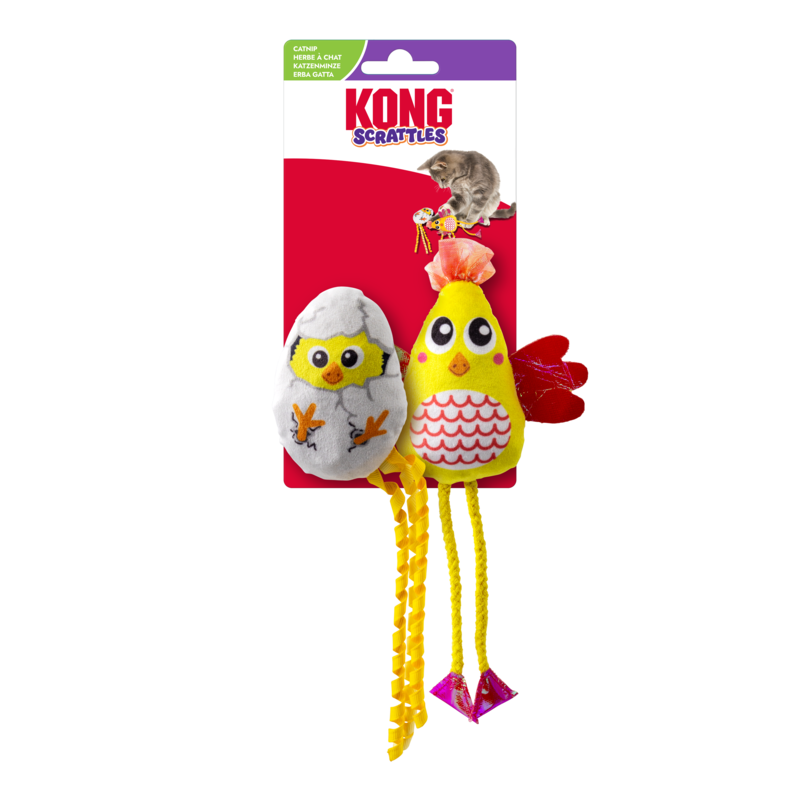 KONG Scrattles Chicken 2-pk