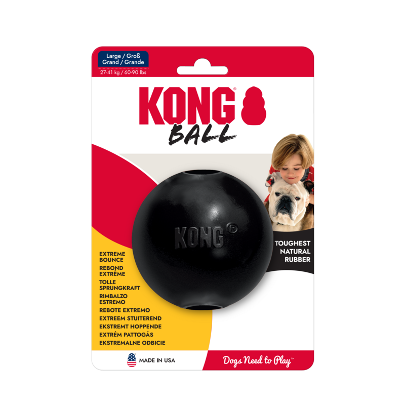 KONG Extreme Ball with Hole Black L