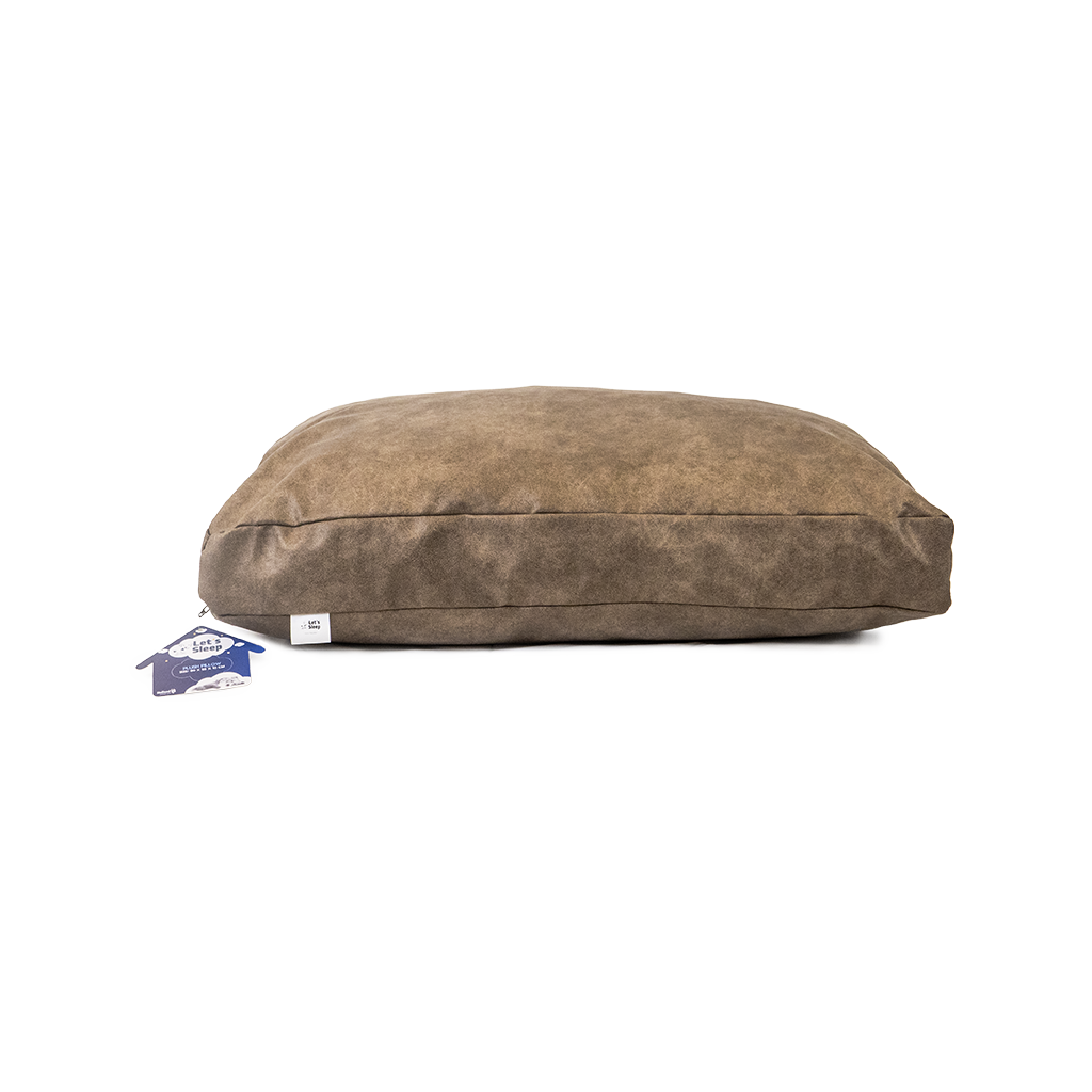 Let's Sleep Plush Pillow Dog Bed XL Taupe