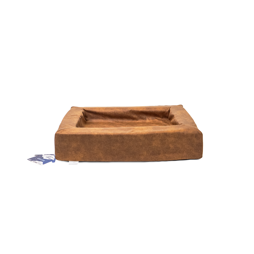 Let's Sleep Comfy Cushion Dog Basket M Cognac