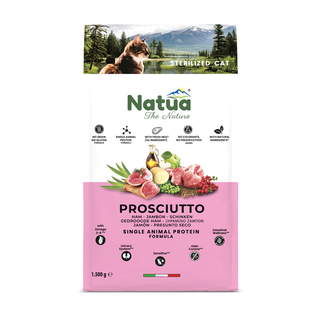 Natua Dry Sterilized Cat Ham 1500g