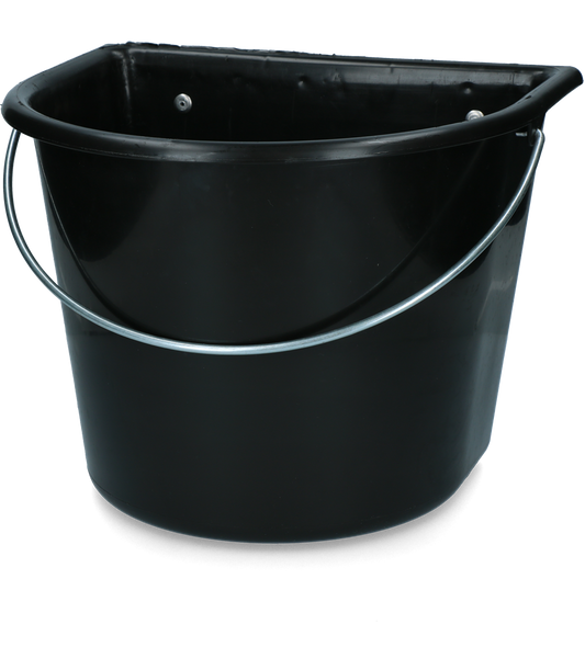 Feed trough 15 l with hooks and handle black
