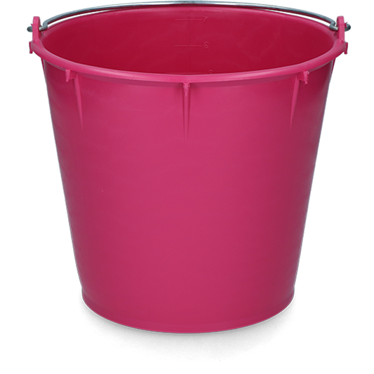 Bucket 7 l with handle pink