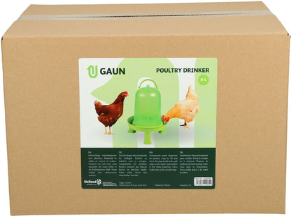 Poultry drinker with legs 1.5 l green lemon