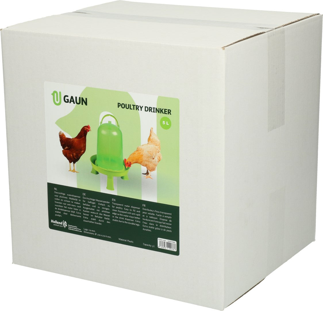 Poultry drinker with legs 1.5 l green lemon