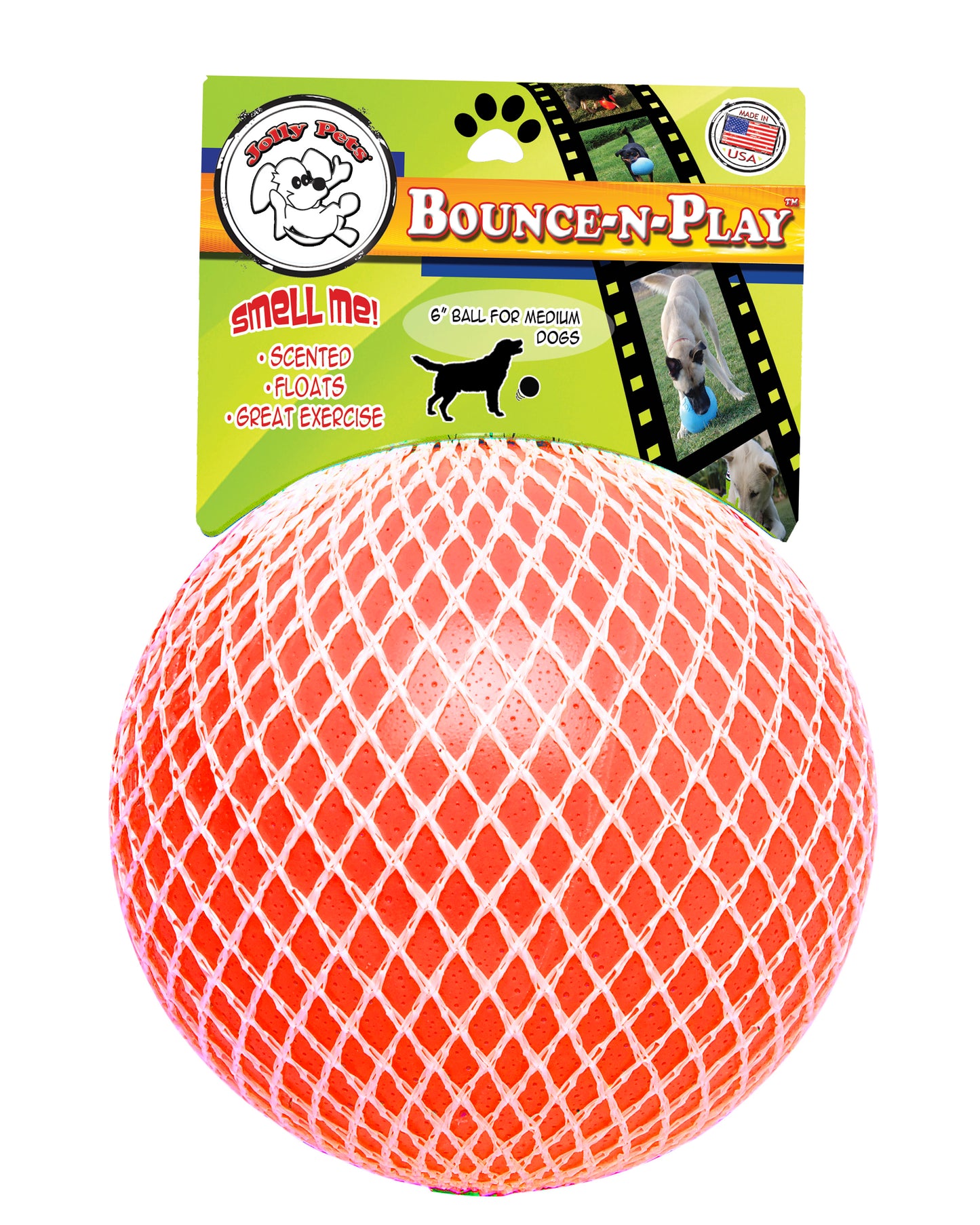 Jolly Ball Bounce-n Play 15cm Orange (Vanilla Smell)