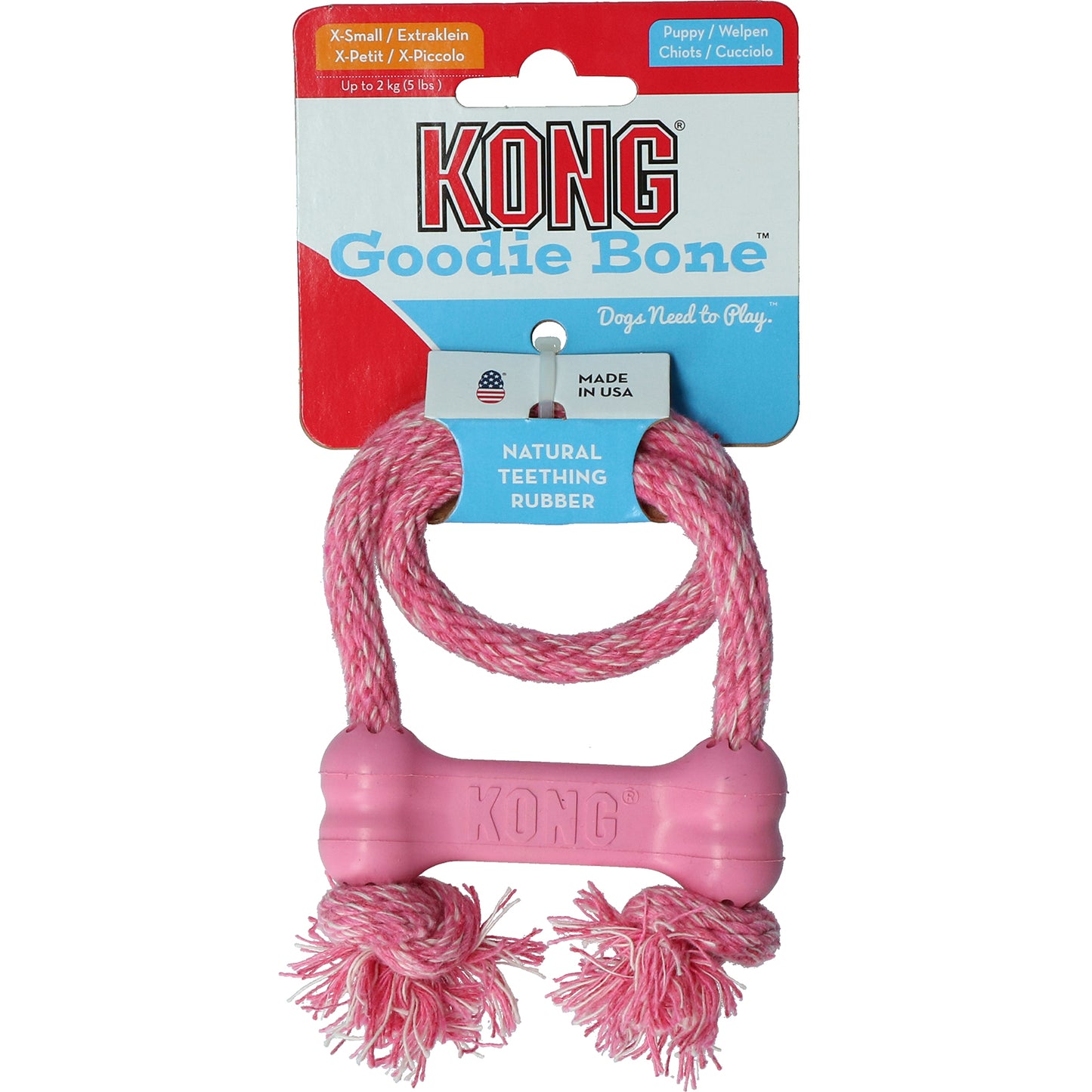 KONG Puppy Goodie Bone with rope XS EU