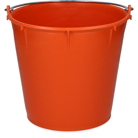 Bucket 7 l with handle orange