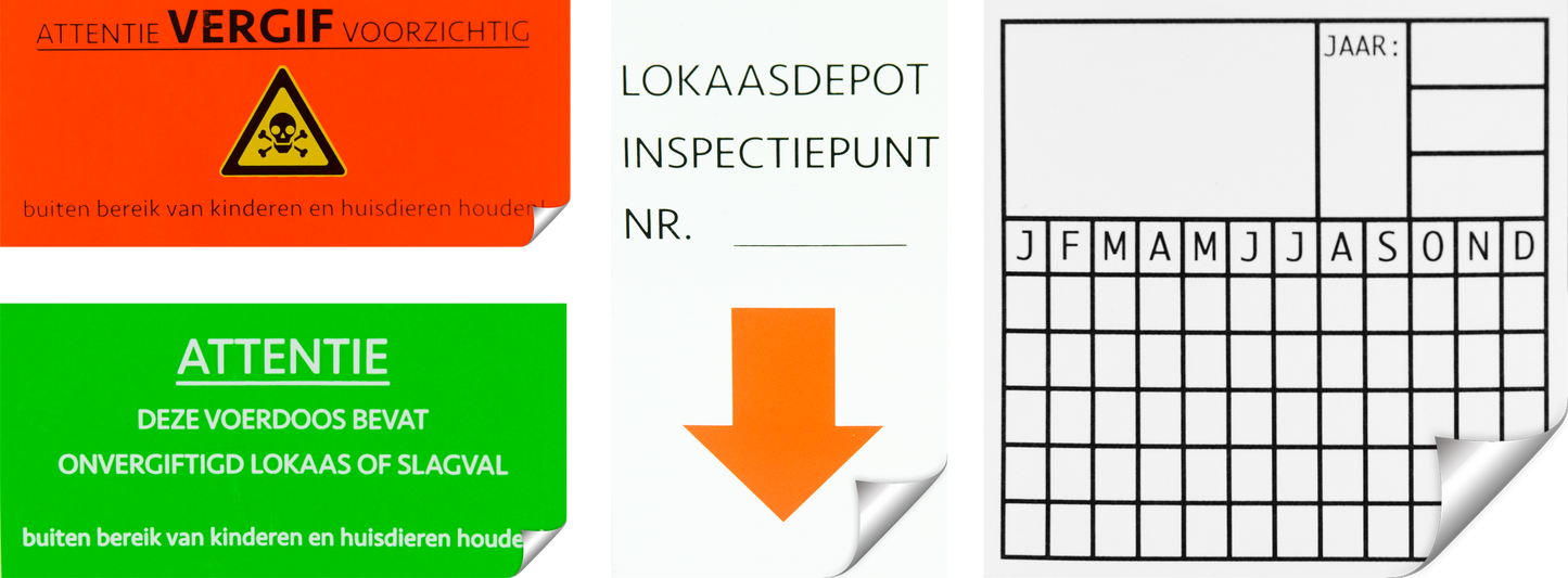 Sticker "Onvergiftigd / Slagval"