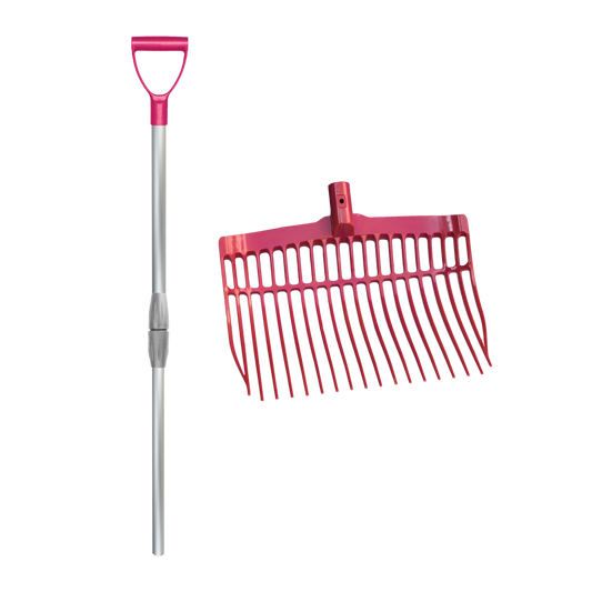 Shaving Fork plastic hot pink with alu. handle in a box