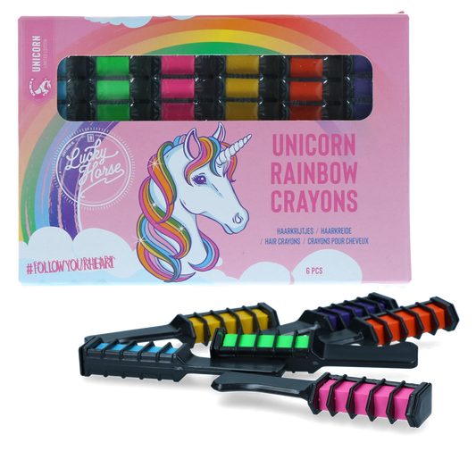 Lucky Horse Unicorn rainbow coloured chalk
