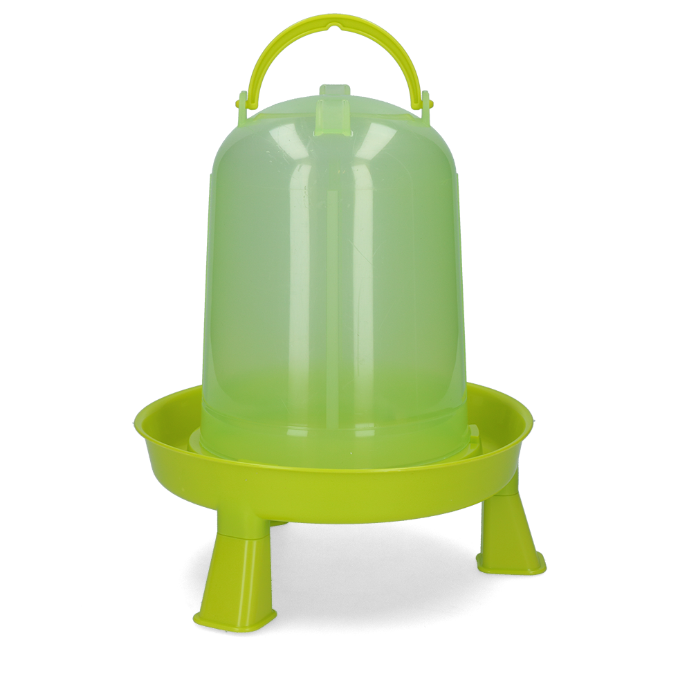 Poultry drinker with legs 1.5 l green lemon