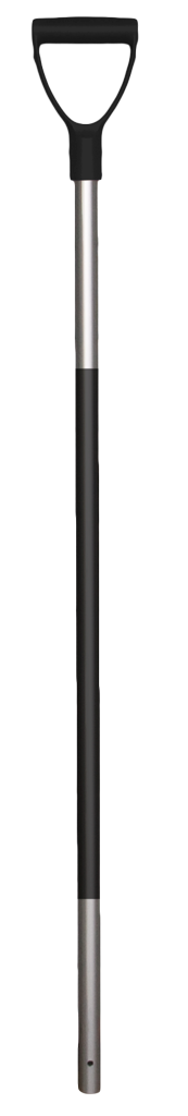 Mestvork steel alum. 115 cm zwart handvat incl rubber grip