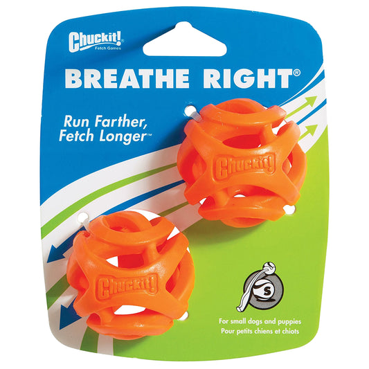 Chuckit Breathe Right Fetch Ball Small 2 pk