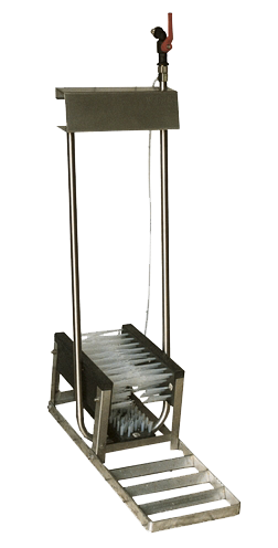 Boot cleaner 3 Brushes low, Stainless steel