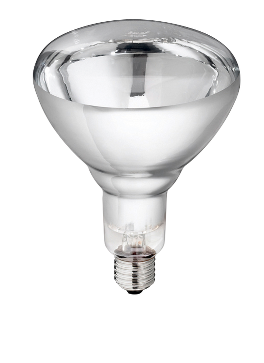 Infrared Lamp 250 Watt white / Tempered glass Philips