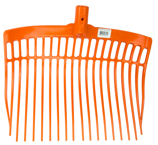 Shaving fork plastic orange without handle