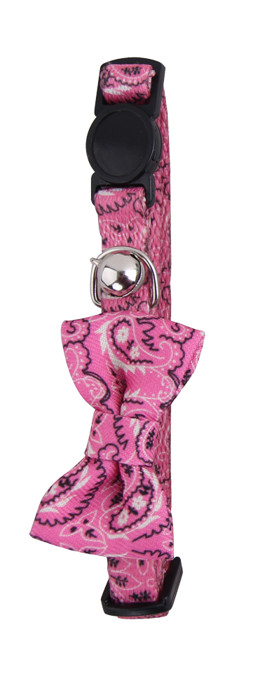 Cat collar w/Bowknot pink