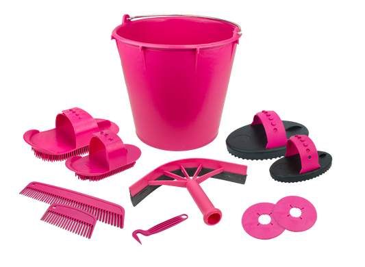 Grooming set 10 pieces in bucket navy blue