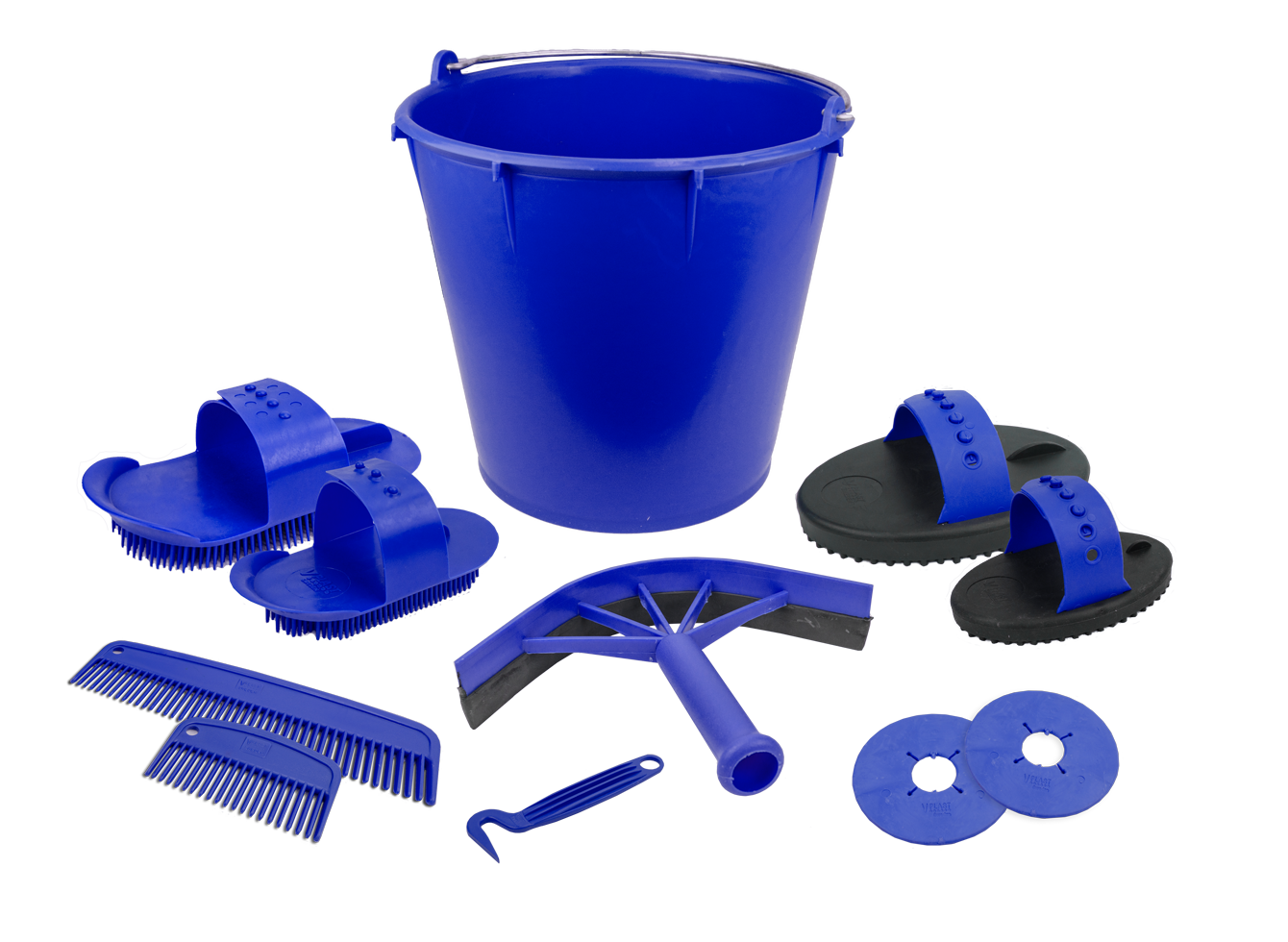 Grooming set 10 pieces in bucket navy blue