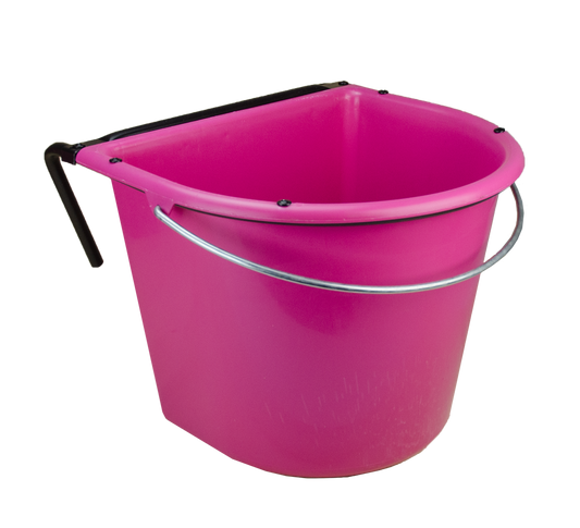 Feed trough 15 l with hook and handle pink