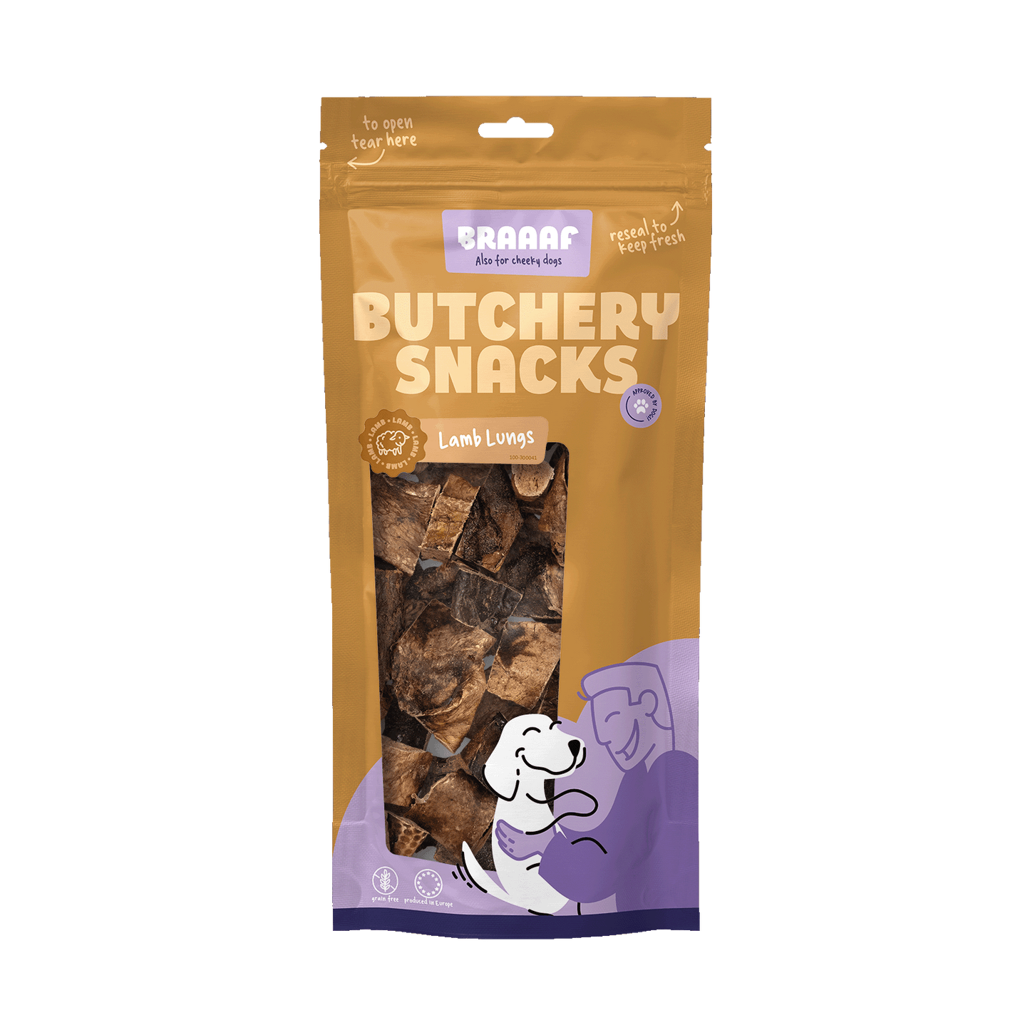 Braaaf Butchery Snacks Lam Lungs 85 g