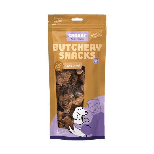 Braaaf Butchery Snacks Lam Lungs 85 g
