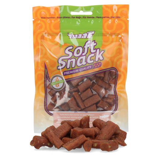 Braaaf Soft Snack Salmon stick with carrot and green bean