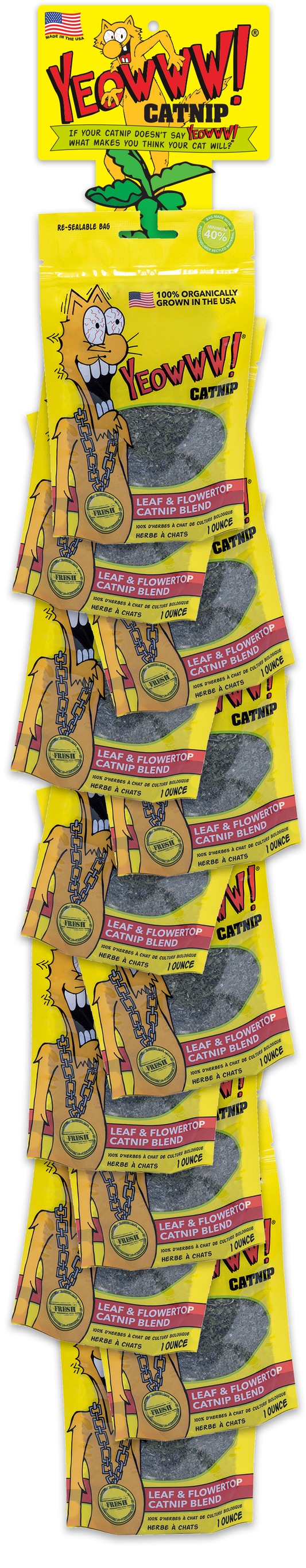 Yeowww! Display Strip Catnip 12 pcs.