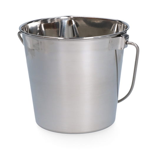 Stainless steel Bucket with flat side 1.89 l