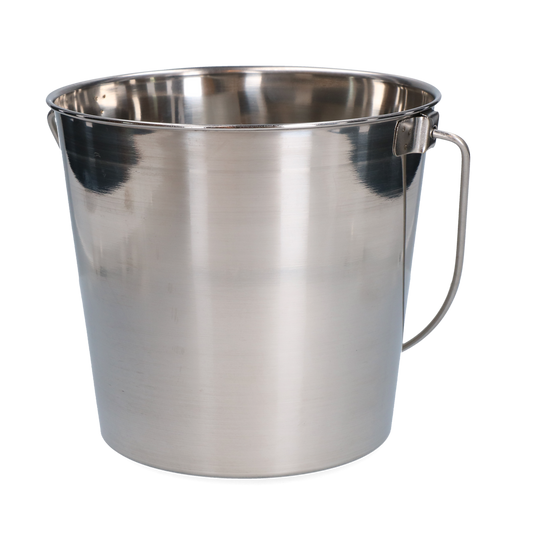 Stainless steel Bucket with flat side 5.68 l