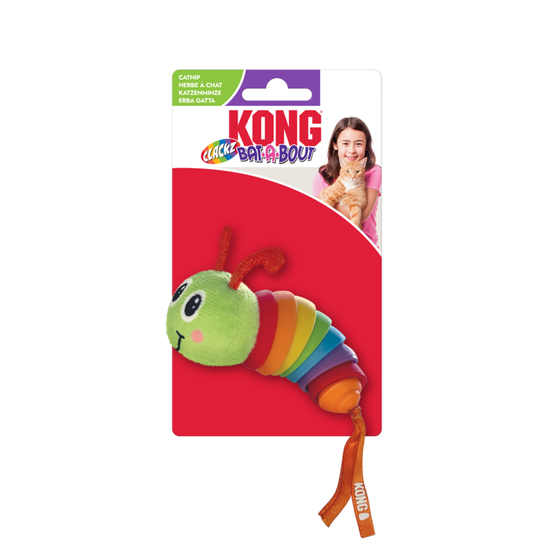 KONG Bat-A-Bout Clackz Caterpillar