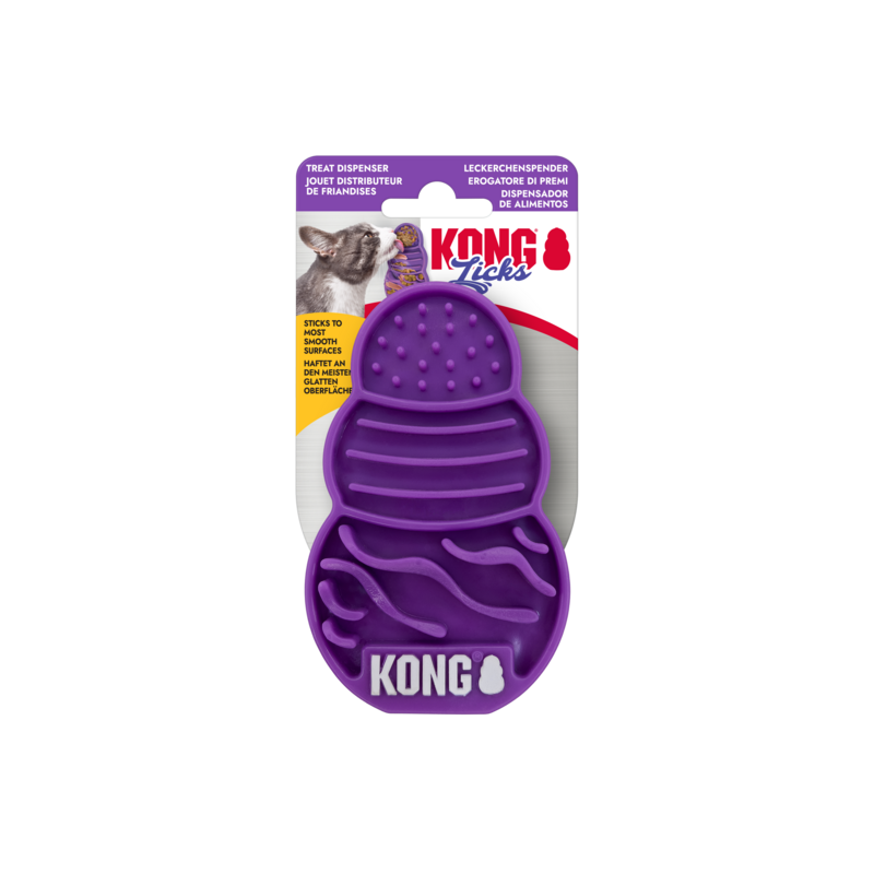 KONG Licks Treat Dispenser Cat Purple S