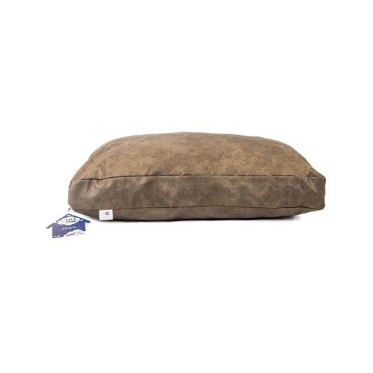 Let's Sleep Plush Pillow Dog Bed M Taupe