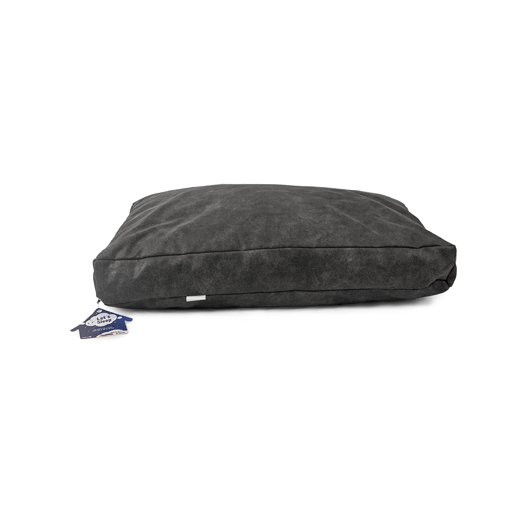 Let's Sleep Plush Pillow Dog Bed L Anthracite
