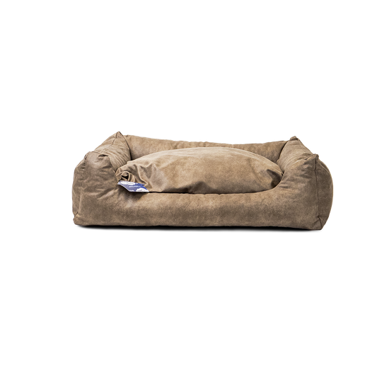 Let's Sleep Sweet Dreams Dog Basket w/ Cushion L Taupe