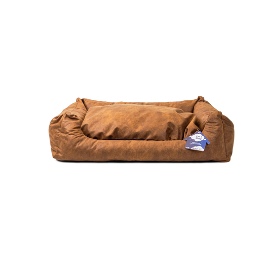 Let's Sleep Sweet Dreams Dog Basket w/ Cushion XL Cognac