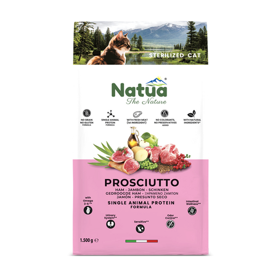 Natua Dry Sterilized Cat Ham 1500g