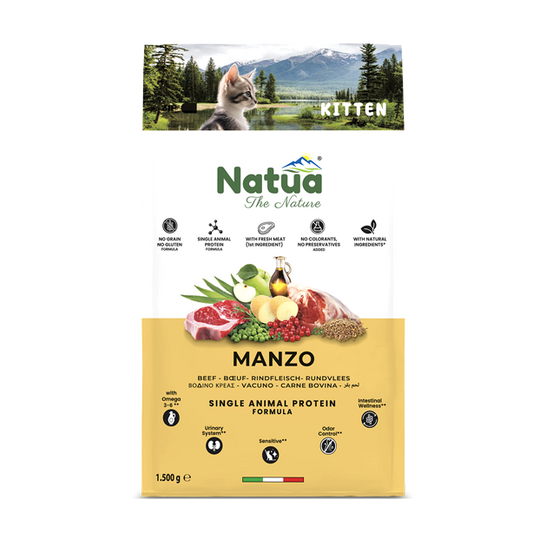 Natua Dry Kitten Cat Beef 1500g
