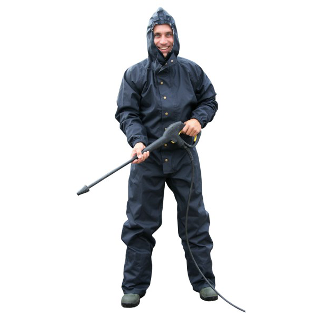 Washing and cleaning overall with hood L Dark Blue