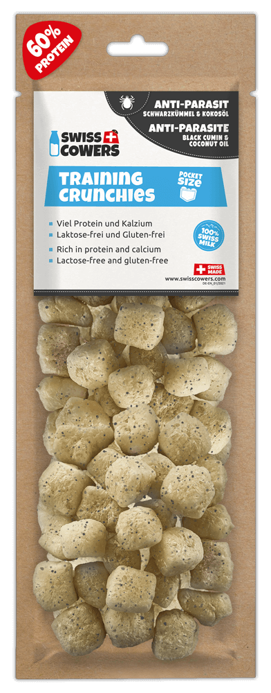 SwissCowers Cheese Crunchies Training Anti-Parasite (30 treats)