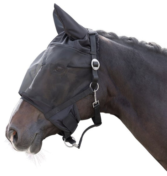 Halter with integrated fly mask Pony