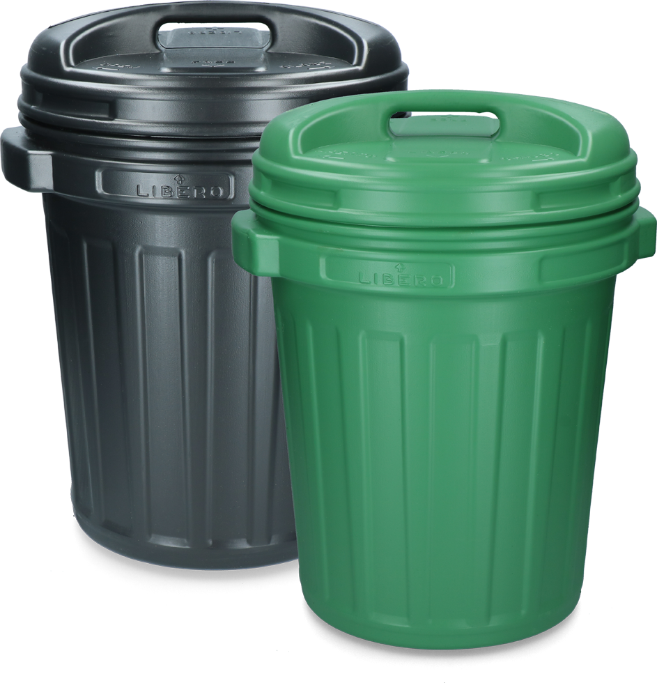 Storage Bucket with lid Black 40 litres Black