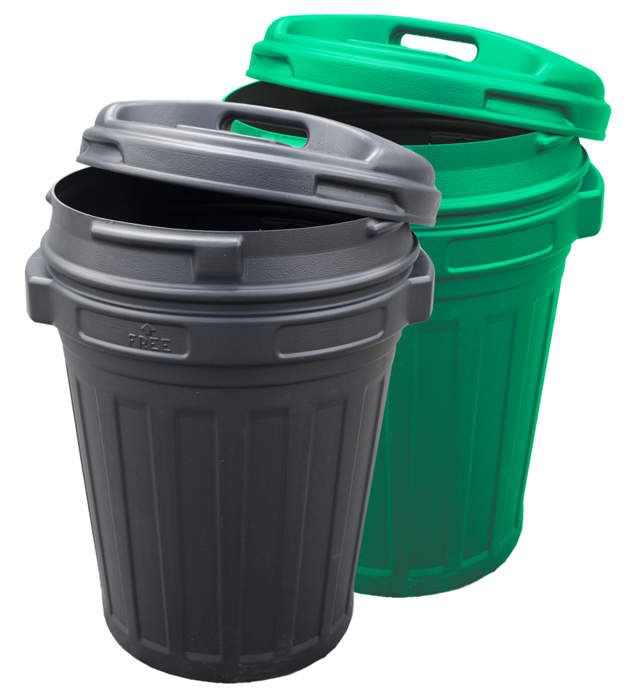 Storage Bucket with lid 70 litre Green