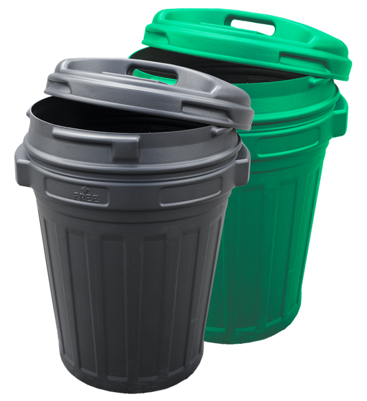 Storage Bucket with lid 70 litre Green