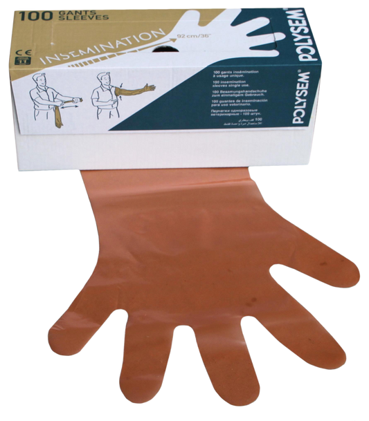 Disposable glove Vet. Orange